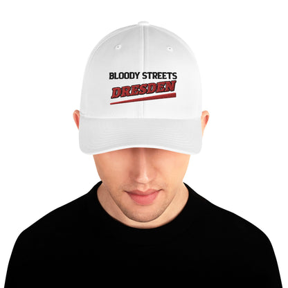 BS CITY Dresden Crew Member Premium Red DAD CAP - BLOODY-STREETS.DE Streetwear Herren und Damen Hoodies, T-Shirts, Pullis