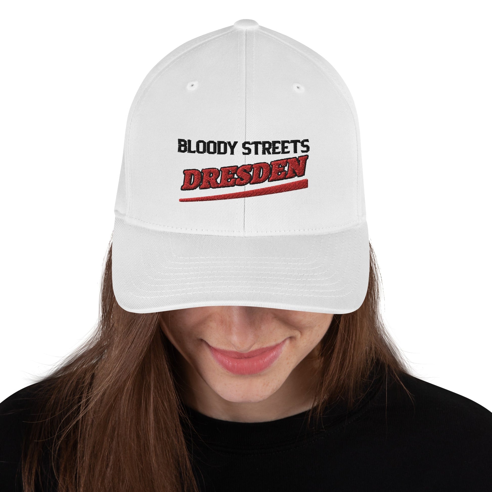 BS CITY Dresden Crew Member Premium Red DAD CAP - BLOODY-STREETS.DE Streetwear Herren und Damen Hoodies, T-Shirts, Pullis