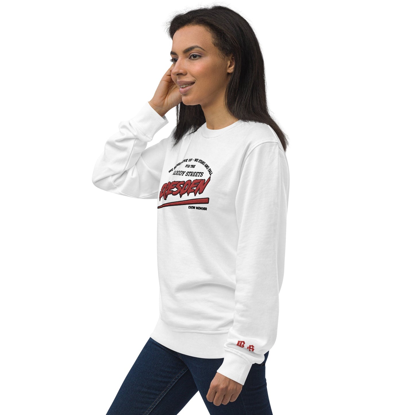 BS CITY Dresden Crew Member Premium Red "Lady" Pullover - BLOODY-STREETS.DE Streetwear Herren und Damen Hoodies, T-Shirts, Pullis