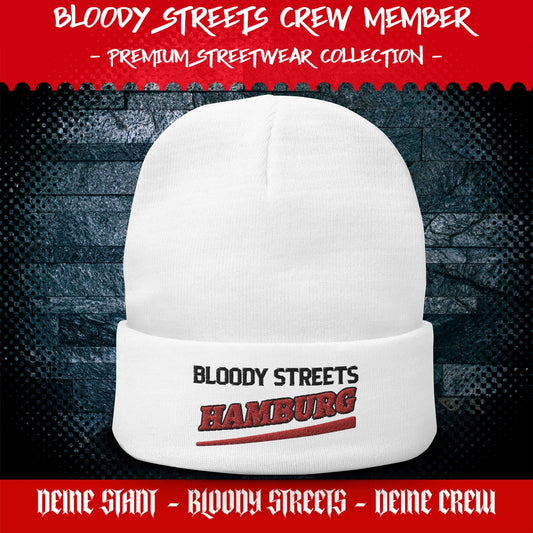 BS CITY Hamburg Crew Member Premium Beanie - BLOODY-STREETS.DE Streetwear Herren und Damen Hoodies, T-Shirts, Pullis