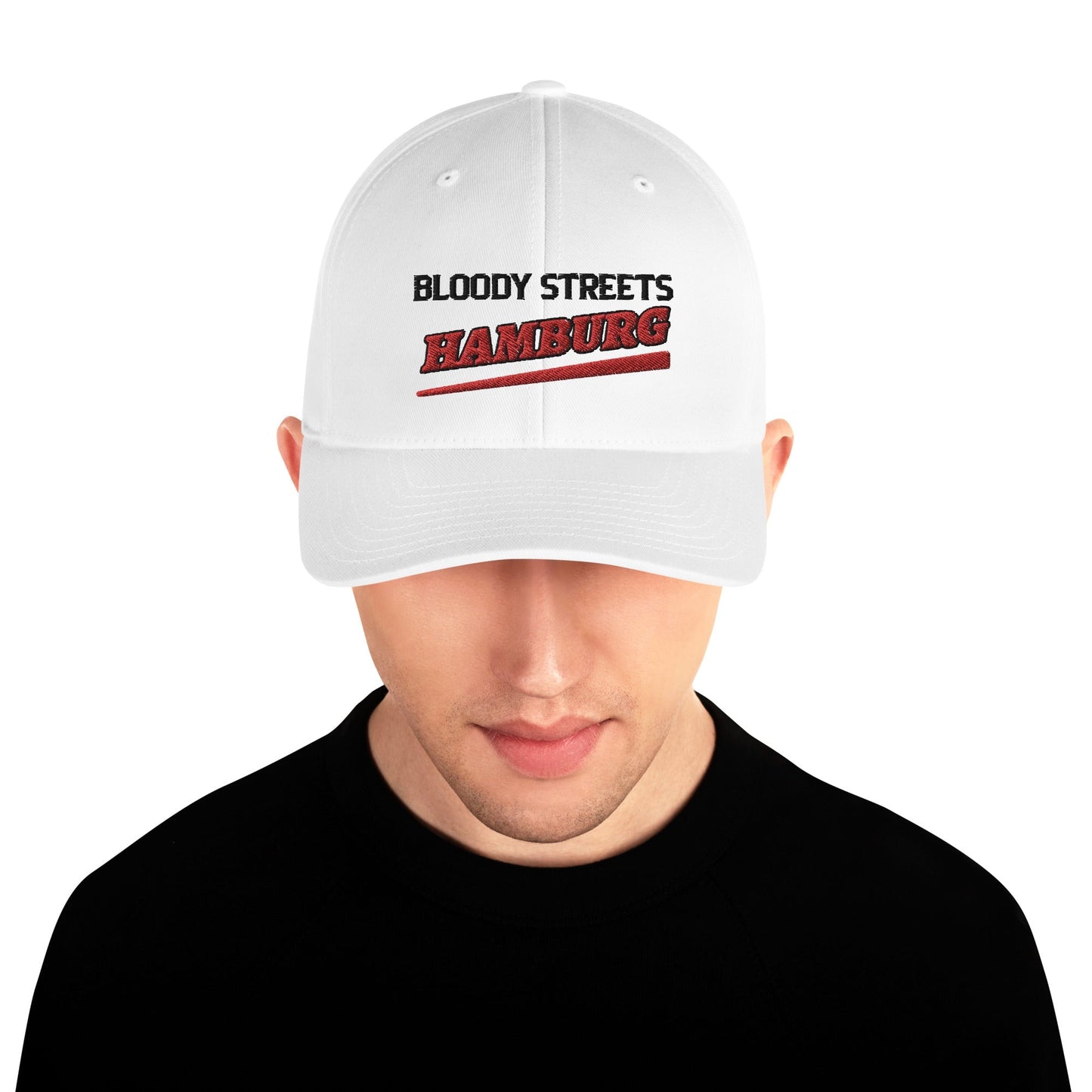 BS CITY Hamburg Crew Member Premium Red DAD CAP - BLOODY-STREETS.DE Streetwear Herren und Damen Hoodies, T-Shirts, Pullis