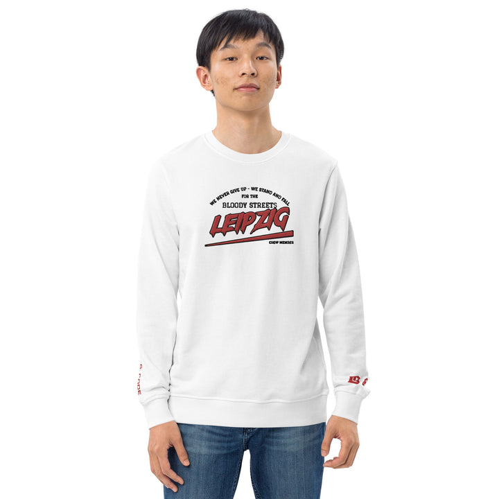 BS CITY LEIPZIG CREW MEMBER PREMIUM RED "G" PULLOVER - Premium Streetwear von BLOODY STREETS - jetzt nur 99 €! shoppe jetzt auf BLOODY STREETS