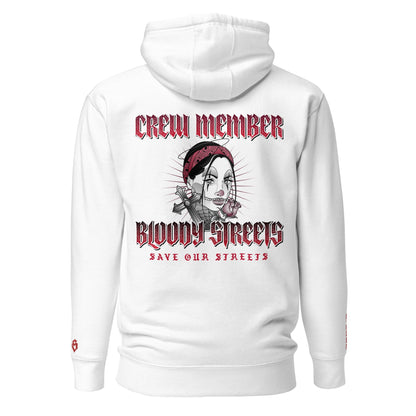 BS CITY Leipzig Crew Member Premium Red Lady Hoodie - BLOODY-STREETS.DE Streetwear Herren und Damen Hoodies, T-Shirts, Pullis
