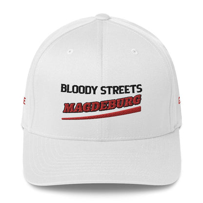 BS CITY Magdeburg Crew Member Premium Red DAD CAP - BLOODY-STREETS.DE Streetwear Herren und Damen Hoodies, T-Shirts, Pullis