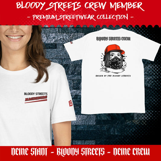 BS CITY Magdeburg Crew Member Premium Red "Lady" T-Shirt - BLOODY-STREETS.DE Streetwear Herren und Damen Hoodies, T-Shirts, Pullis