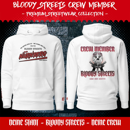 BS CITY Nürnberg Crew Member Premium Red "G" Hoodie - BLOODY-STREETS.DE Streetwear Herren und Damen Hoodies, T-Shirts, Pullis