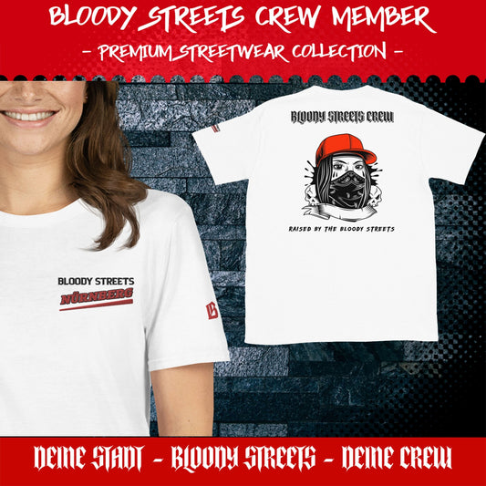 BS CITY Nürnberg Crew Member Premium Red "Lady" T-Shirt - BLOODY-STREETS.DE Streetwear Herren und Damen Hoodies, T-Shirts, Pullis