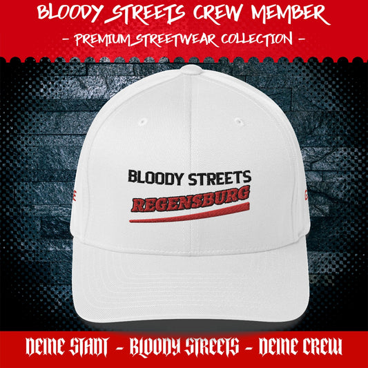 BS CITY Regensburg Crew Member Premium Red DAD CAP - BLOODY-STREETS.DE Streetwear Herren und Damen Hoodies, T-Shirts, Pullis