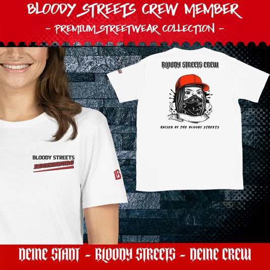 BS CITY Regensburg Crew Member Premium Red "Lady" T-Shirt - BLOODY-STREETS.DE Streetwear Herren und Damen Hoodies, T-Shirts, Pullis