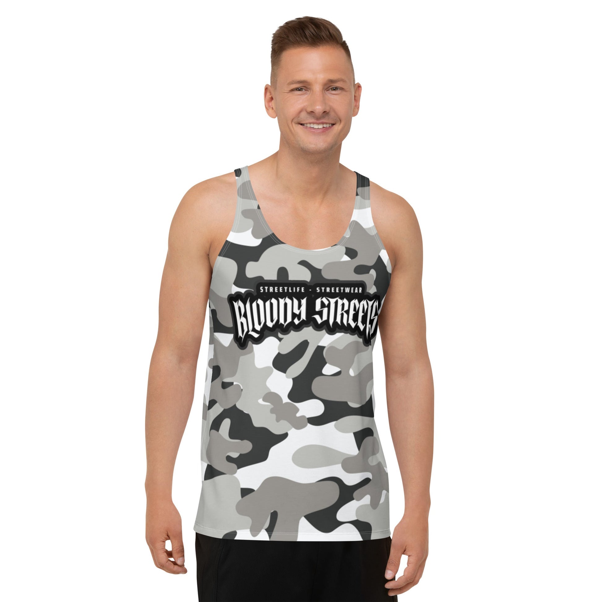 Camouflage "Street Soldier" Unisex Tank Top - BLOODY-STREETS.DE Streetwear Herren und Damen Hoodies, T-Shirts, Pullis