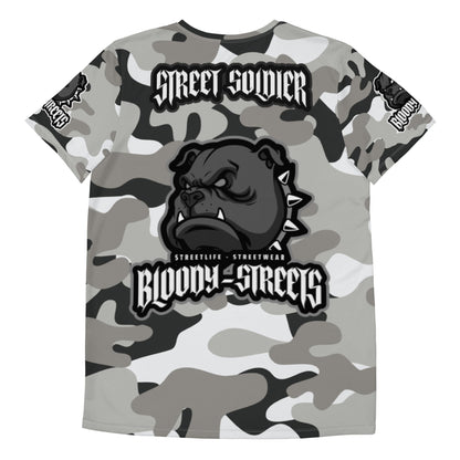 CAMOUFLAGE Bull Dog Sport T-shirt - BLOODY-STREETS.DE Streetwear Herren und Damen Hoodies, T-Shirts, Pullis