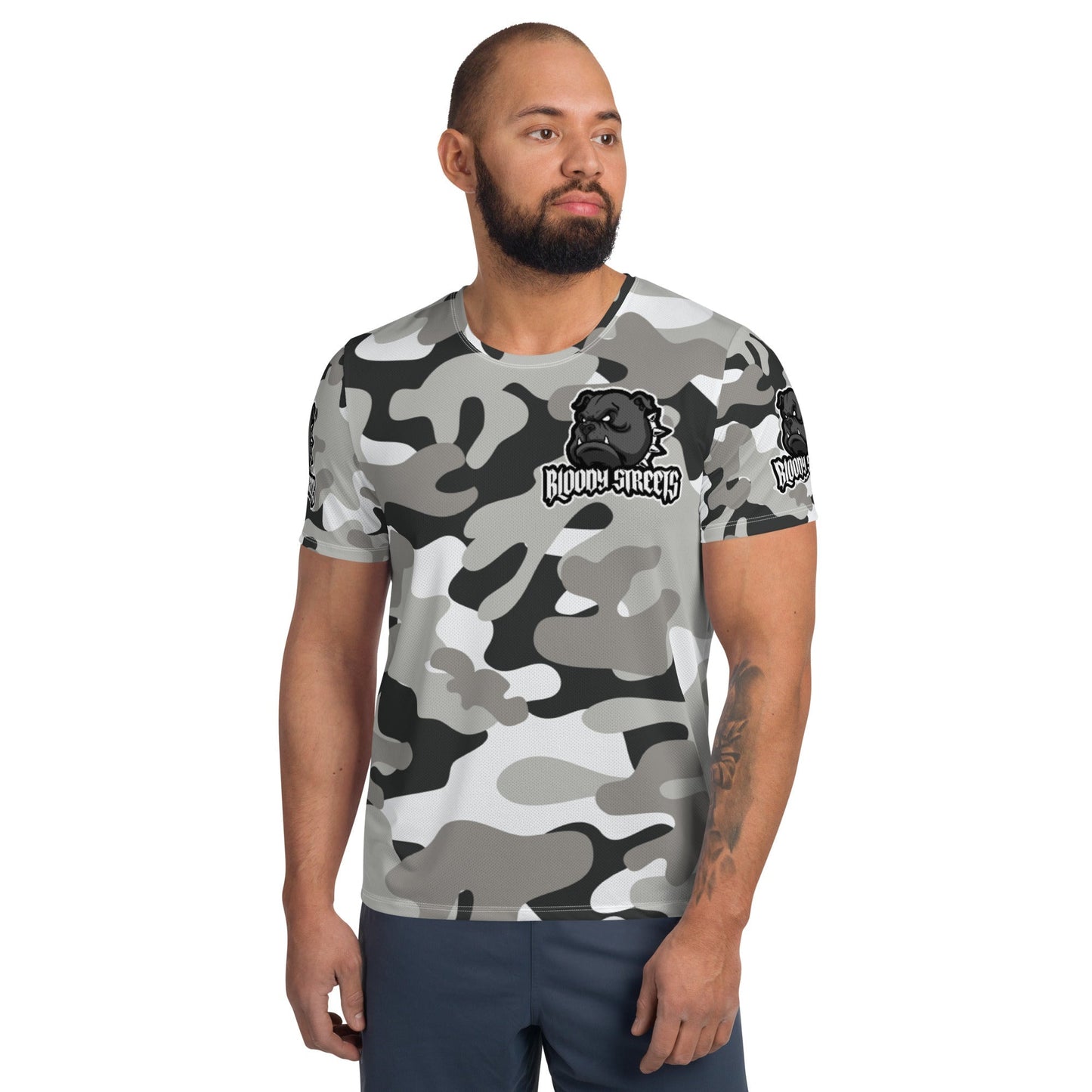 CAMOUFLAGE Bull Dog Sport T-shirt - BLOODY-STREETS.DE Streetwear Herren und Damen Hoodies, T-Shirts, Pullis