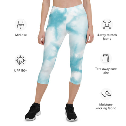 Capri Leggings - LIGHT BLUE - BLOODY-STREETS.DE Streetwear Herren und Damen Hoodies, T-Shirts, Pullis