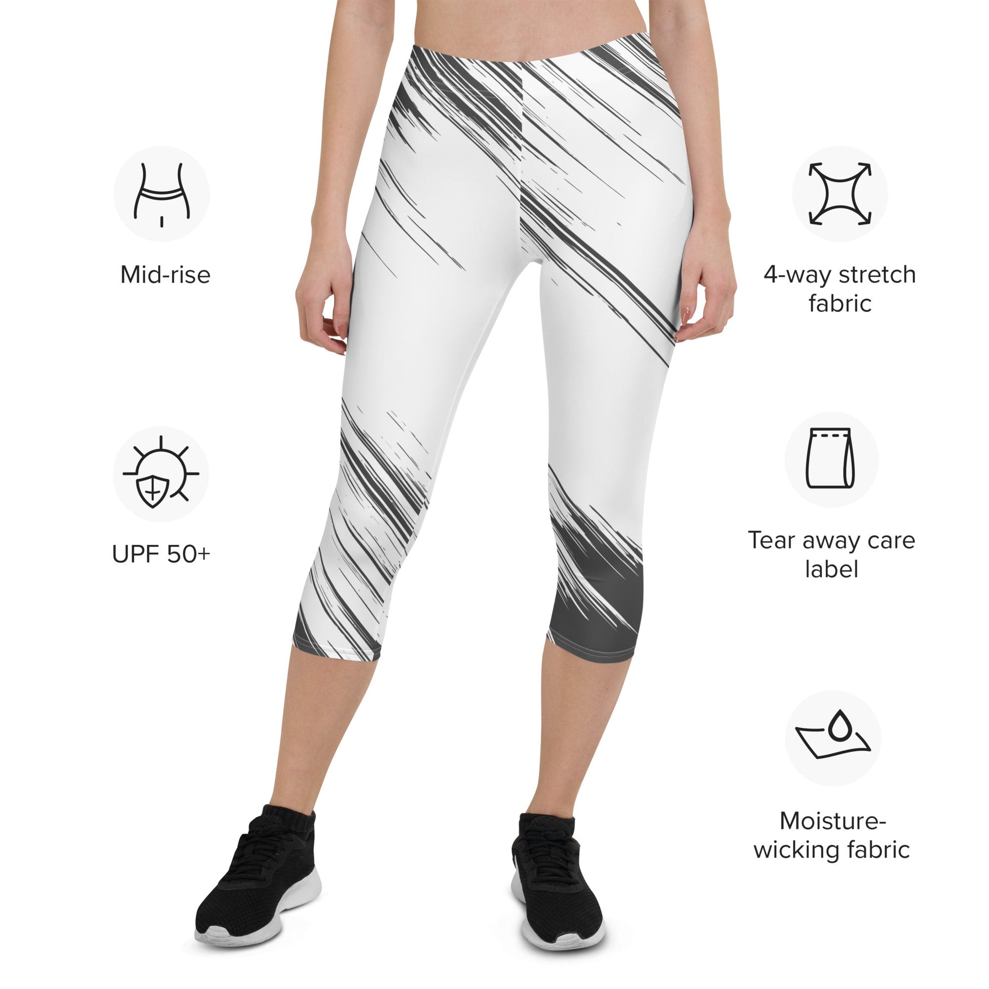 Capri Leggings - TRENDY BLACK AND WHITE - BLOODY-STREETS.DE Streetwear Herren und Damen Hoodies, T-Shirts, Pullis