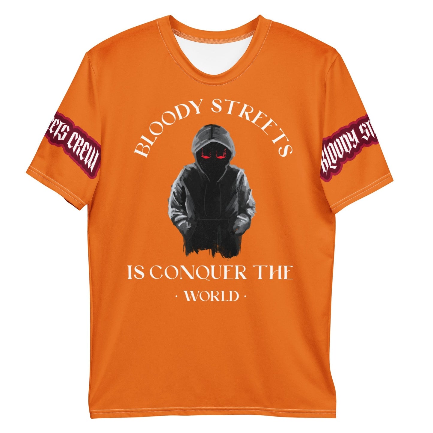 Conquer The World - Streetwear T-Shirt Herren ORANGE - BLOODY-STREETS.DE Streetwear Herren und Damen Hoodies, T-Shirts, Pullis