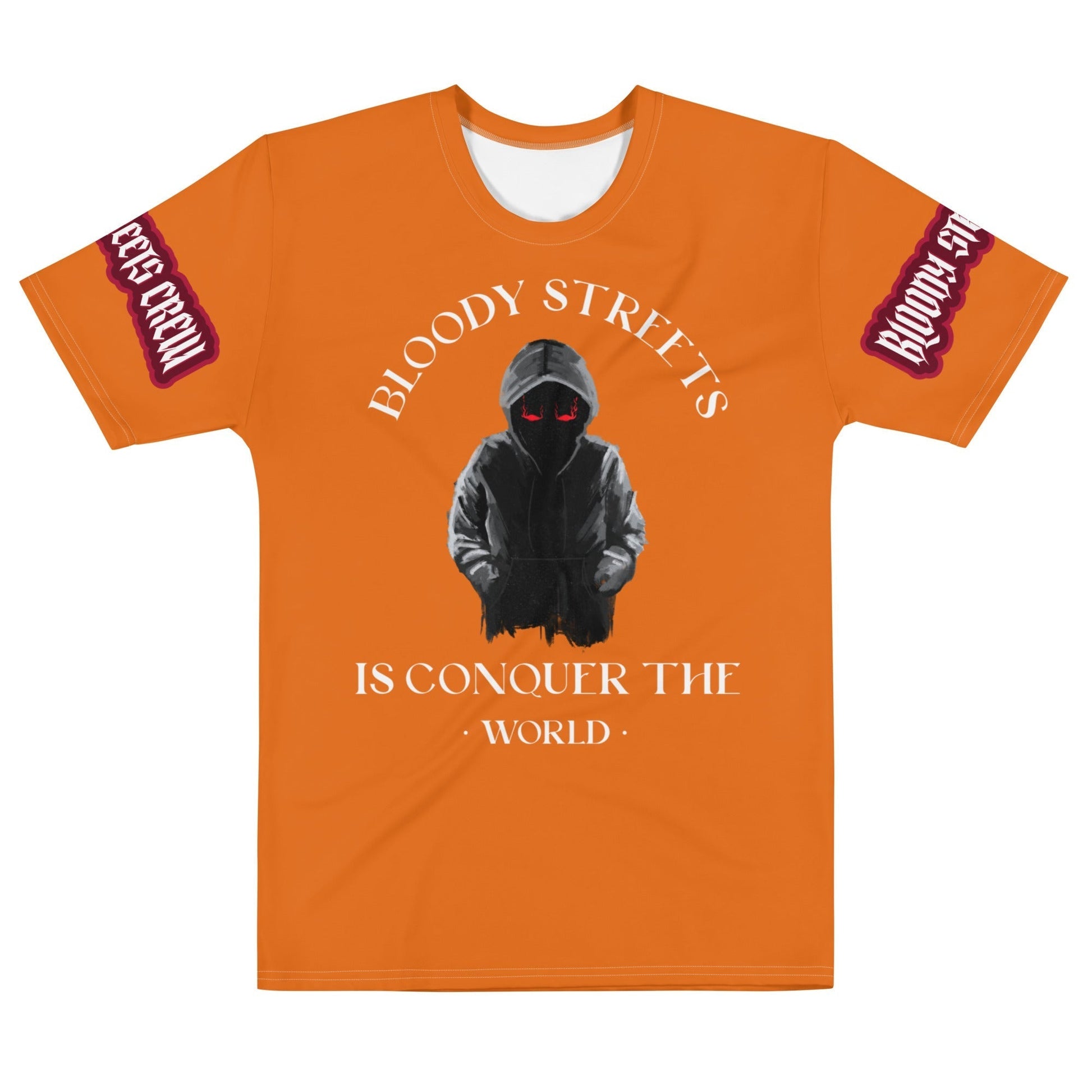 Conquer The World - Streetwear T-Shirt Herren ORANGE - BLOODY-STREETS.DE Streetwear Herren und Damen Hoodies, T-Shirts, Pullis