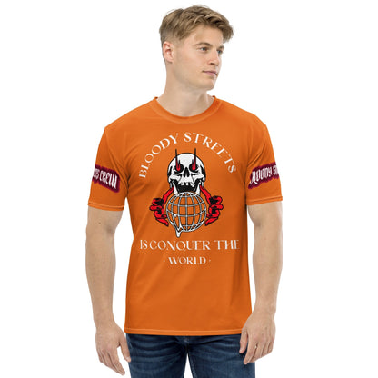 Conquer The World - Streetwear T-Shirt Herren ORANGE V2 - BLOODY-STREETS.DE Streetwear Herren und Damen Hoodies, T-Shirts, Pullis