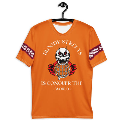 Conquer The World - Streetwear T-Shirt Herren ORANGE V2 - BLOODY-STREETS.DE Streetwear Herren und Damen Hoodies, T-Shirts, Pullis