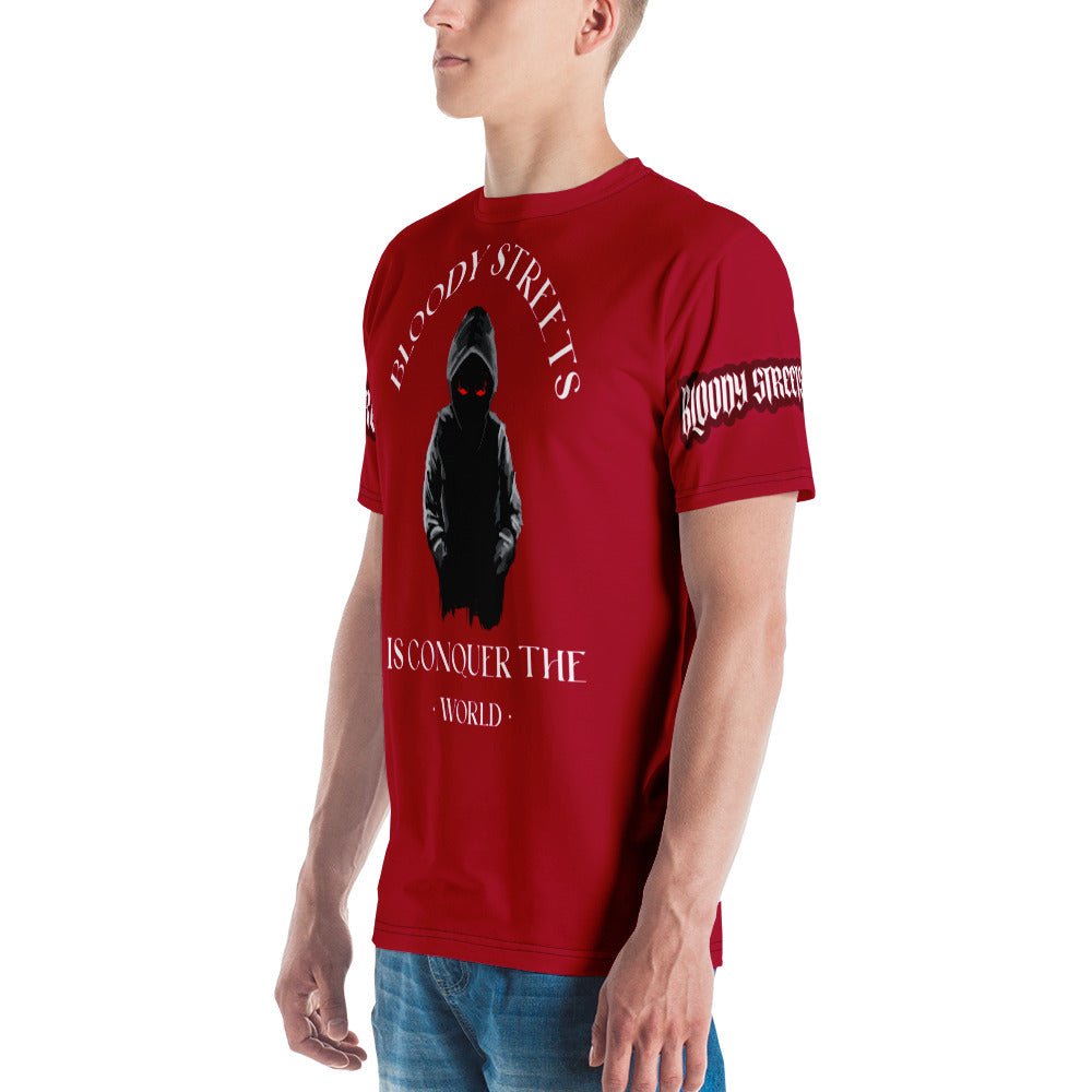 Conquer The World - Streetwear T-Shirt Herren RED - BLOODY-STREETS.DE Streetwear Herren und Damen Hoodies, T-Shirts, Pullis