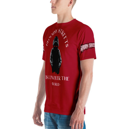 Conquer The World - Streetwear T-Shirt Herren RED - BLOODY-STREETS.DE Streetwear Herren und Damen Hoodies, T-Shirts, Pullis