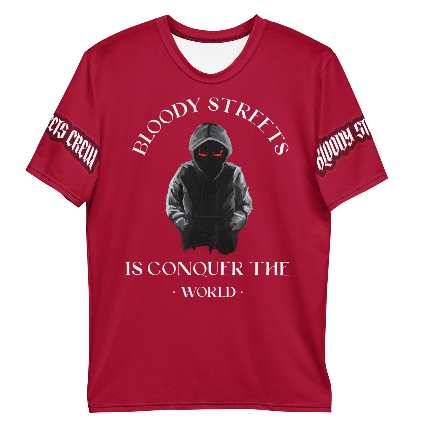 Conquer The World - Streetwear T-Shirt Herren RED - BLOODY-STREETS.DE Streetwear Herren und Damen Hoodies, T-Shirts, Pullis