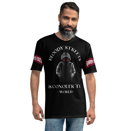 Conquer The World - Streetwear T-Shirt Herren SCHWARZ - BLOODY-STREETS.DE Streetwear Herren und Damen Hoodies, T-Shirts, Pullis