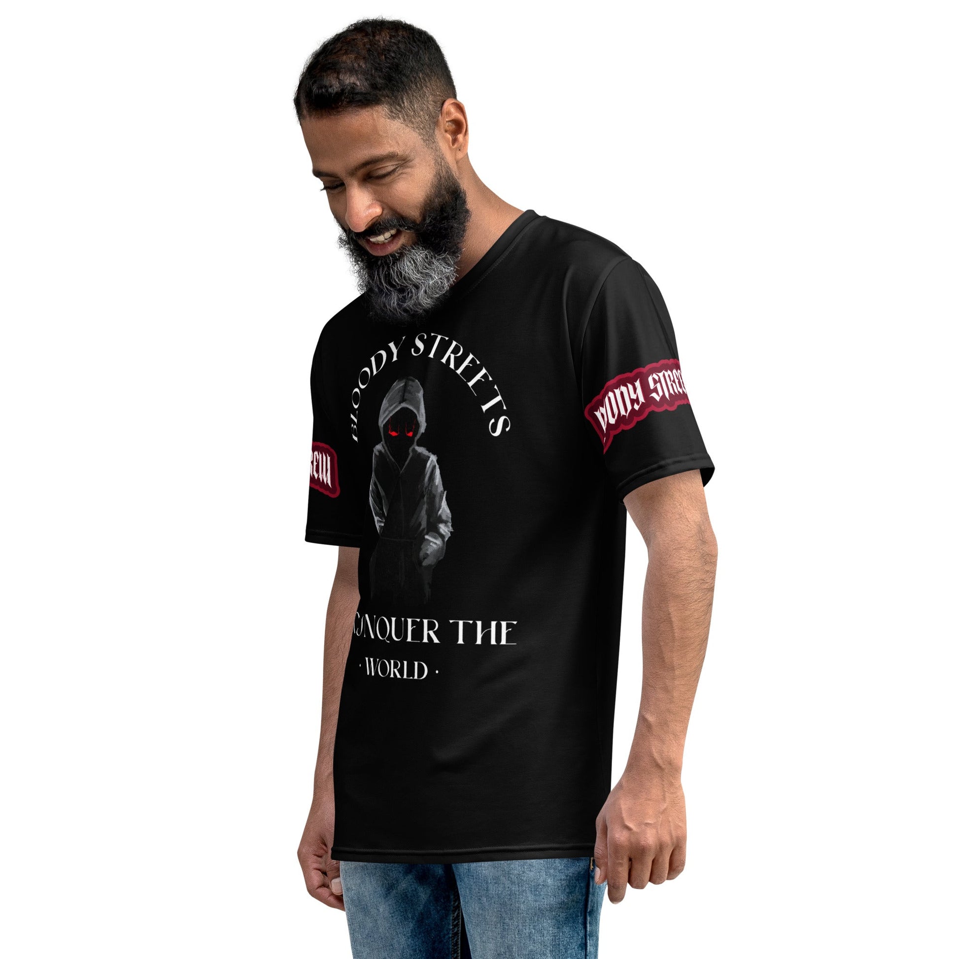 Conquer The World - Streetwear T-Shirt Herren SCHWARZ - BLOODY-STREETS.DE Streetwear Herren und Damen Hoodies, T-Shirts, Pullis