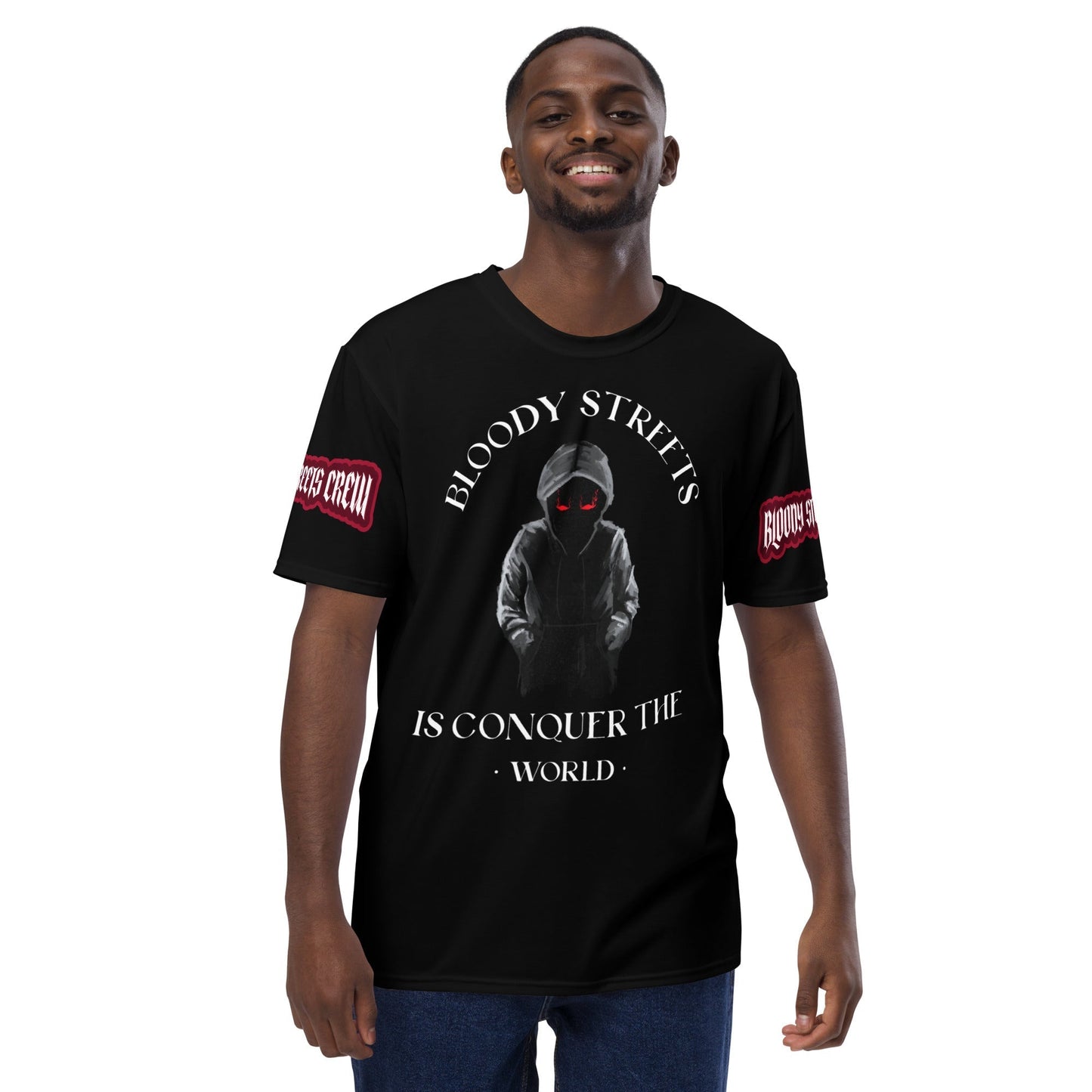 Conquer The World - Streetwear T-Shirt Herren SCHWARZ - BLOODY-STREETS.DE Streetwear Herren und Damen Hoodies, T-Shirts, Pullis