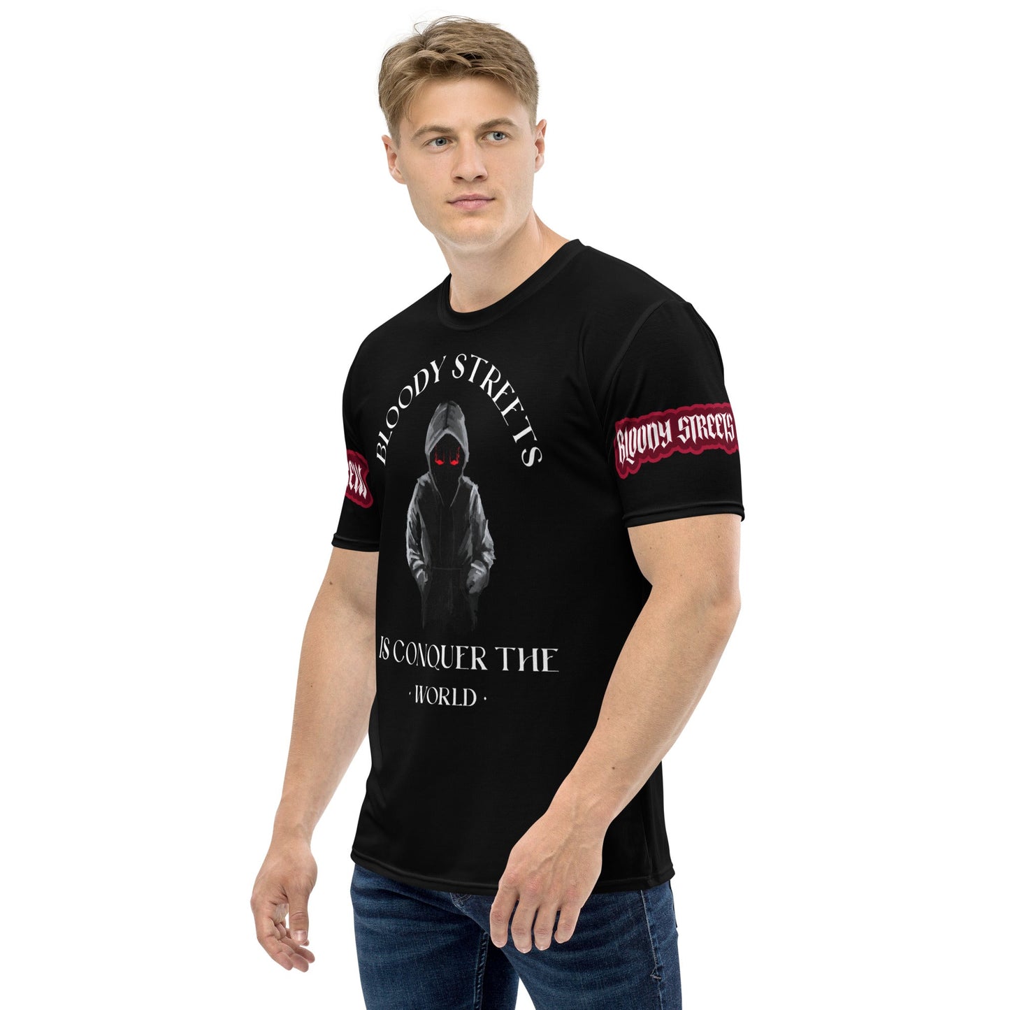 Conquer The World - Streetwear T-Shirt Herren SCHWARZ - BLOODY-STREETS.DE Streetwear Herren und Damen Hoodies, T-Shirts, Pullis