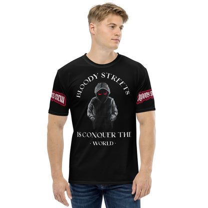 Conquer The World - Streetwear T-Shirt Herren SCHWARZ - BLOODY-STREETS.DE Streetwear Herren und Damen Hoodies, T-Shirts, Pullis