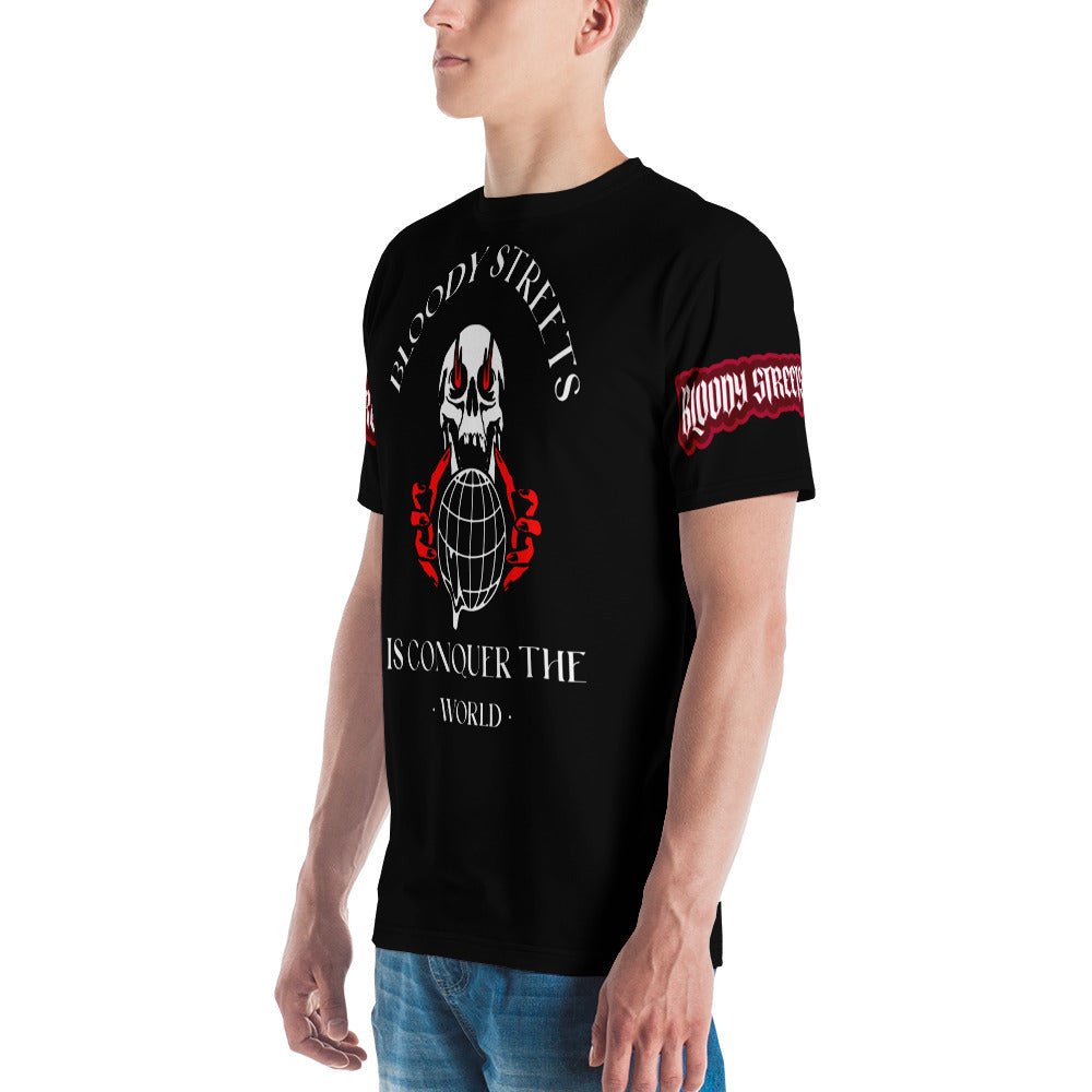 Conquer The World - Streetwear T-Shirt Herren SCHWARZ V2 - BLOODY-STREETS.DE Streetwear Herren und Damen Hoodies, T-Shirts, Pullis