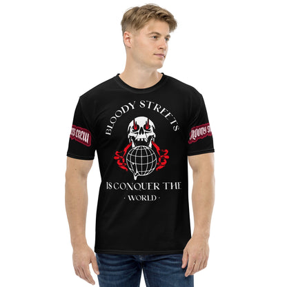 Conquer The World - Streetwear T-Shirt Herren SCHWARZ V2 - BLOODY-STREETS.DE Streetwear Herren und Damen Hoodies, T-Shirts, Pullis