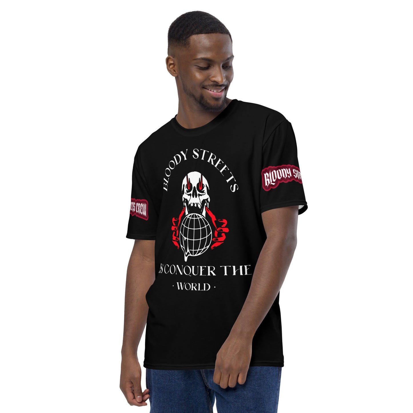 Conquer The World - Streetwear T-Shirt Herren SCHWARZ V2 - BLOODY-STREETS.DE Streetwear Herren und Damen Hoodies, T-Shirts, Pullis