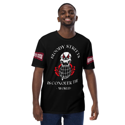 Conquer The World - Streetwear T-Shirt Herren SCHWARZ V2 - BLOODY-STREETS.DE Streetwear Herren und Damen Hoodies, T-Shirts, Pullis