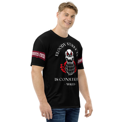 Conquer The World - Streetwear T-Shirt Herren SCHWARZ V2 - BLOODY-STREETS.DE Streetwear Herren und Damen Hoodies, T-Shirts, Pullis