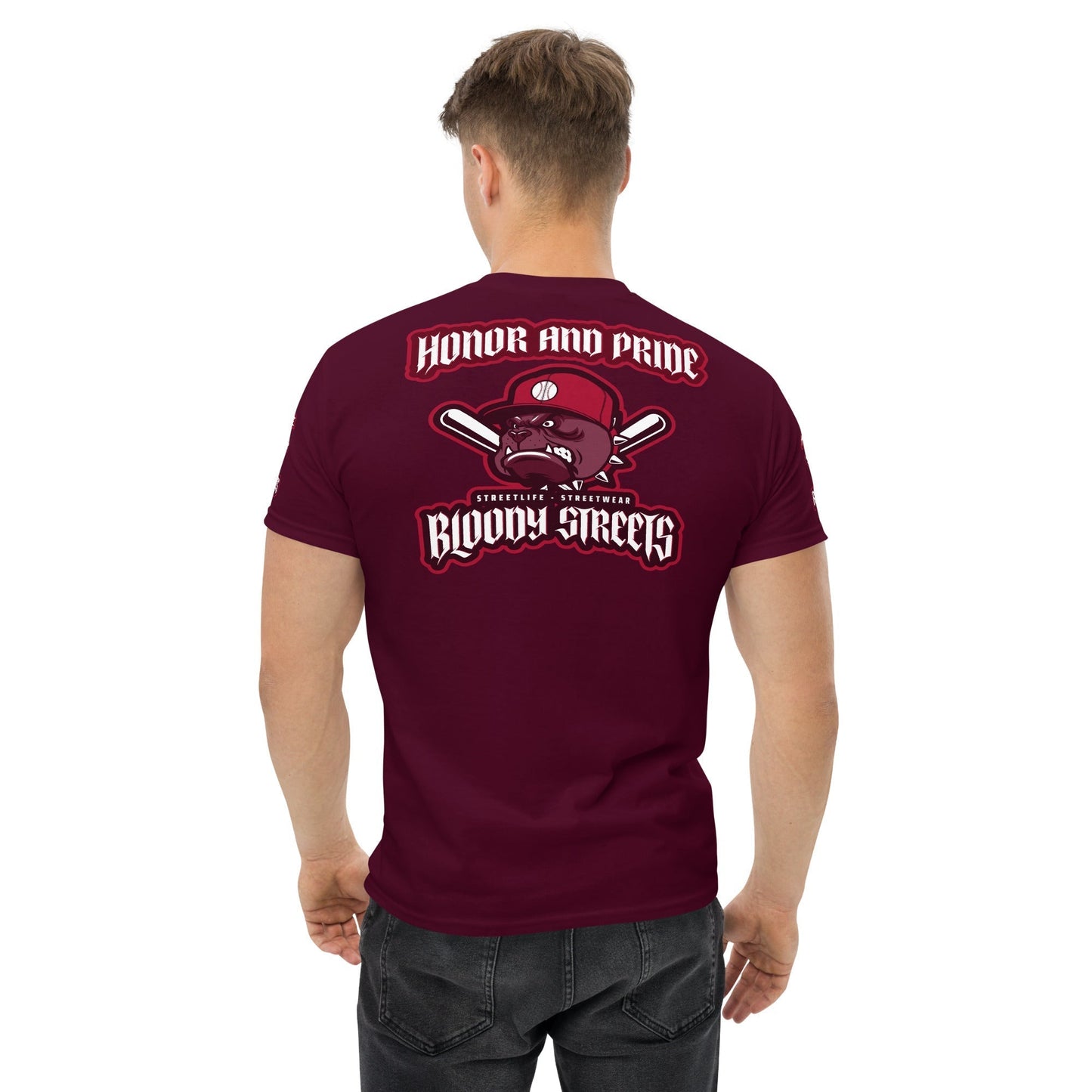 Honor and Pride Klassisches Herren-T-Shirt - BLOODY-STREETS.DE Streetwear Herren und Damen Hoodies, T-Shirts, Pullis