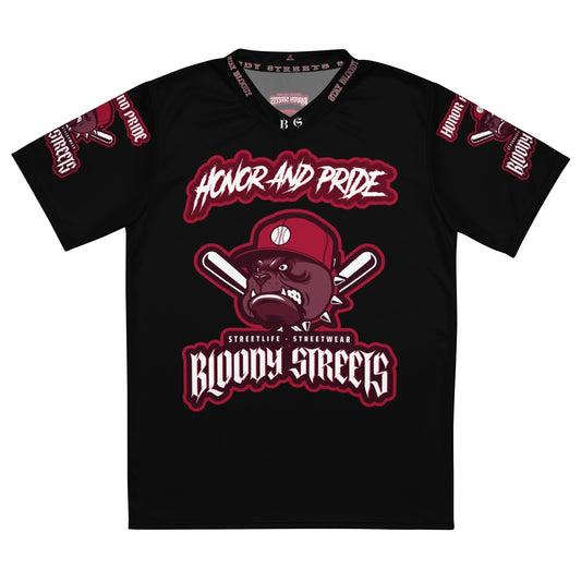 Honor and Pride Shirt Black Recyceltes Trikot - BLOODY-STREETS.DE Streetwear Herren und Damen Hoodies, T-Shirts, Pullis
