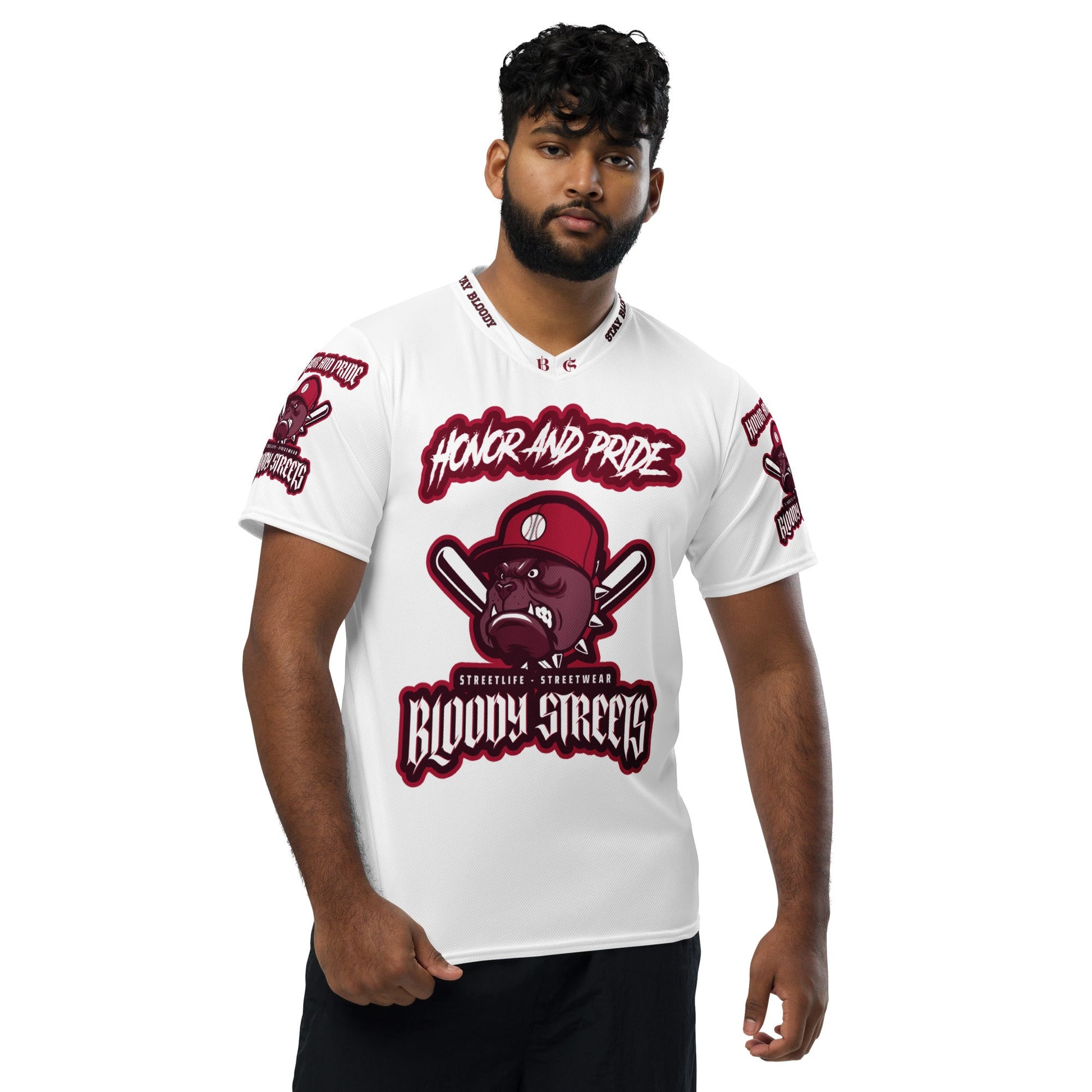 Honor and Pride Trikot white - BLOODY-STREETS.DE Streetwear Herren und Damen Hoodies, T-Shirts, Pullis