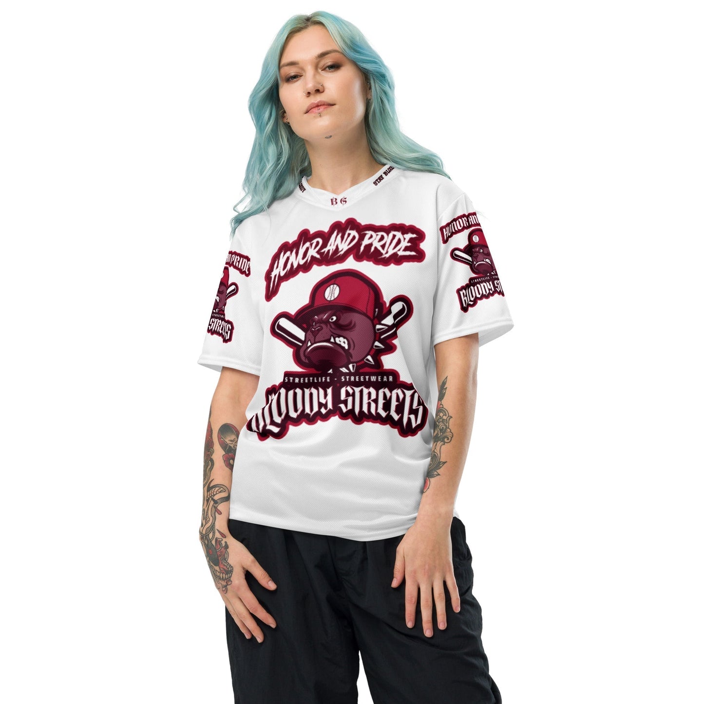 Honor and Pride Trikot white - BLOODY-STREETS.DE Streetwear Herren und Damen Hoodies, T-Shirts, Pullis