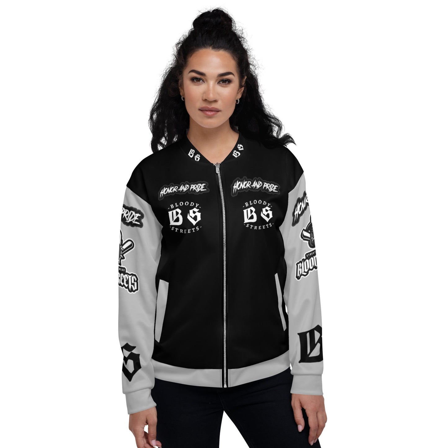 "Honor and Pride" Streetwear Bomber Jacke - BLOODY-STREETS.DE Streetwear Herren und Damen Hoodies, T-Shirts, Pullis