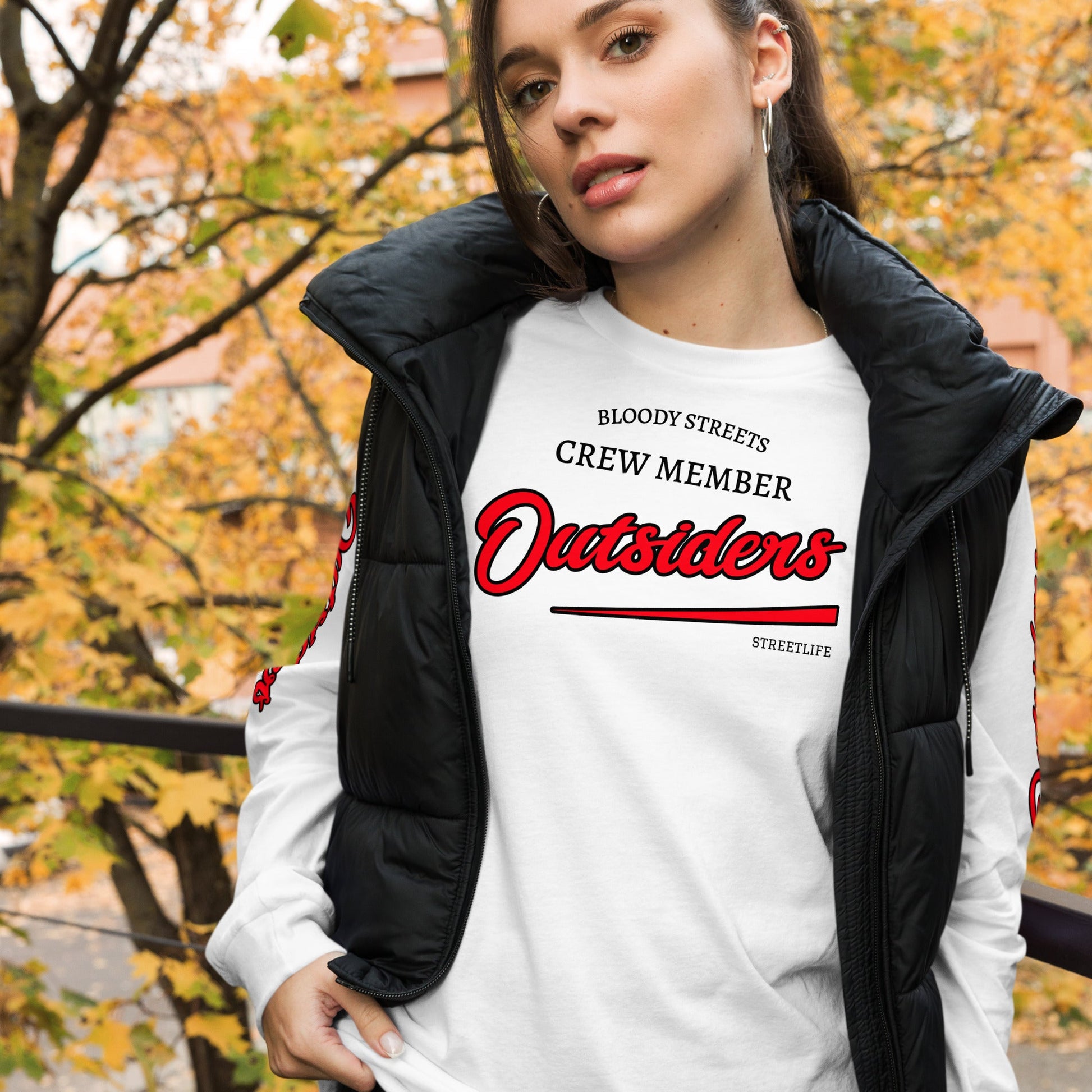 BS OUTSIDERS Crew - Premium Longsleeve LADY - BLOODY-STREETS.DE Streetwear Herren und Damen Hoodies, T-Shirts, Pullis