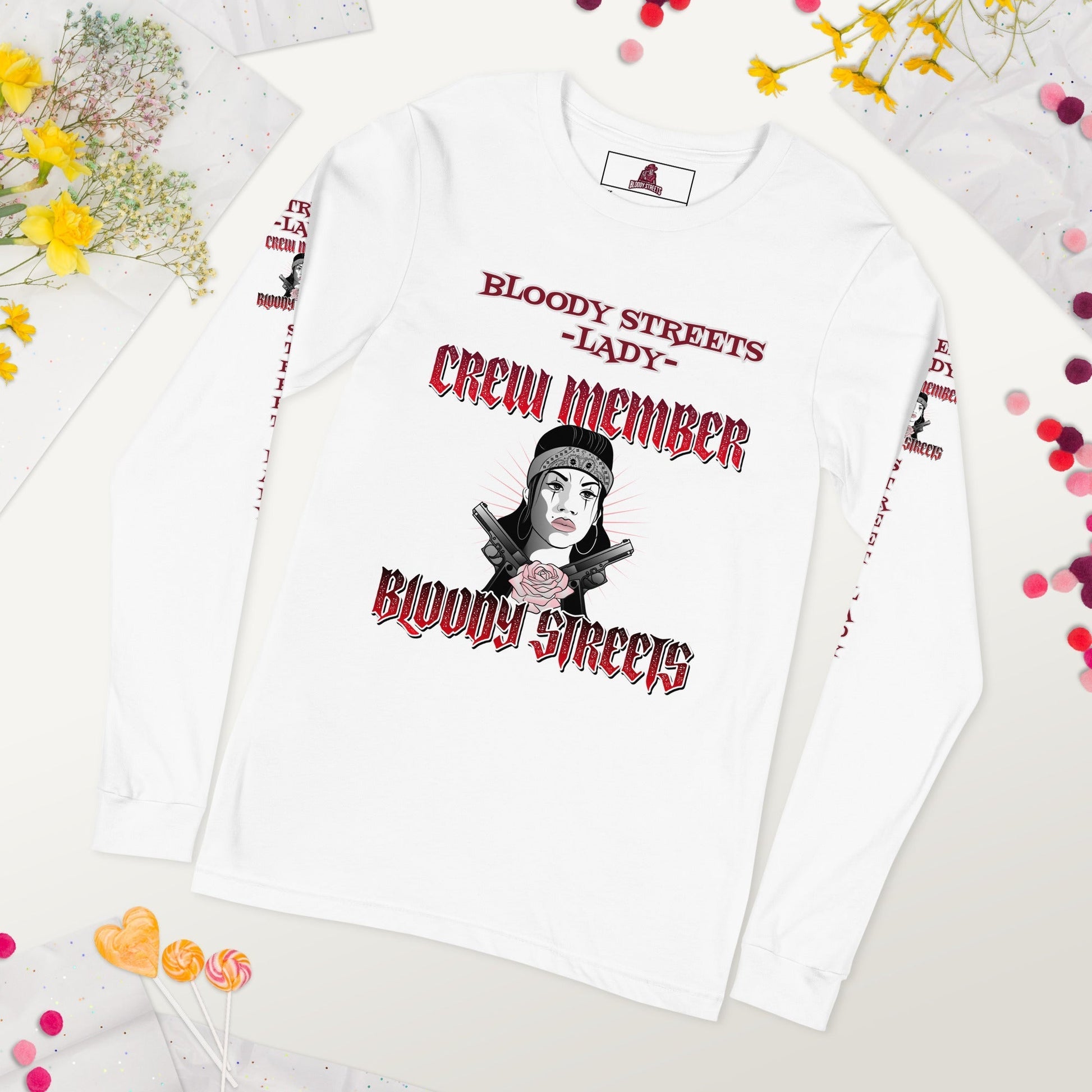 STREET LADY Langärmeliges Unisex-T-Shirt - BLOODY-STREETS.DE Streetwear Herren und Damen Hoodies, T-Shirts, Pullis