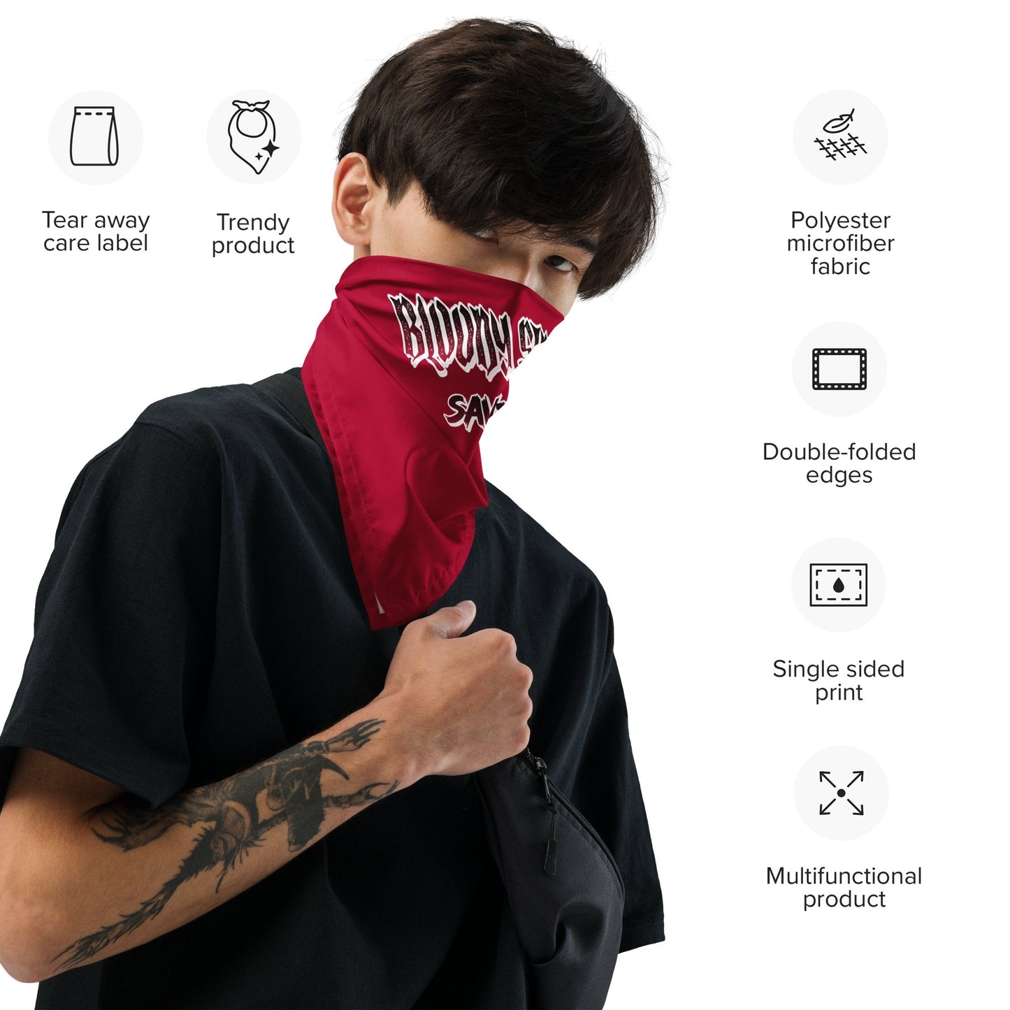 Streetwear Bandana Red - BLOODY-STREETS.DE Streetwear Herren und Damen Hoodies, T-Shirts, Pullis