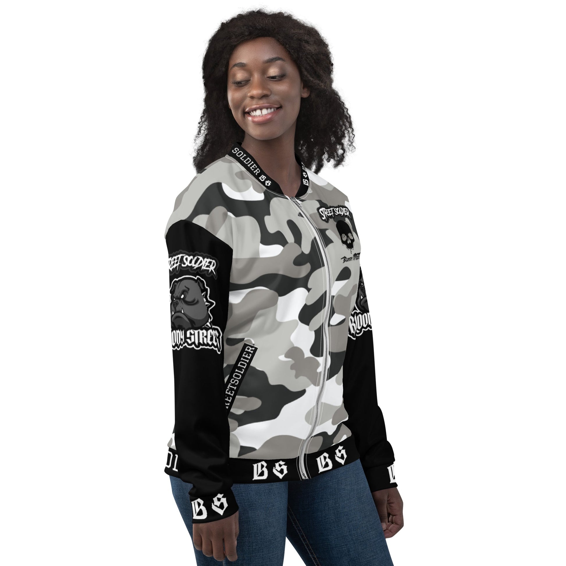 Streetwear Jacke: Camouflage Bulldog Jacket Street Soldier - Die ultimative Bomberjacke - BLOODY-STREETS.DE Streetwear Herren und Damen Hoodies, T-Shirts, Pullis