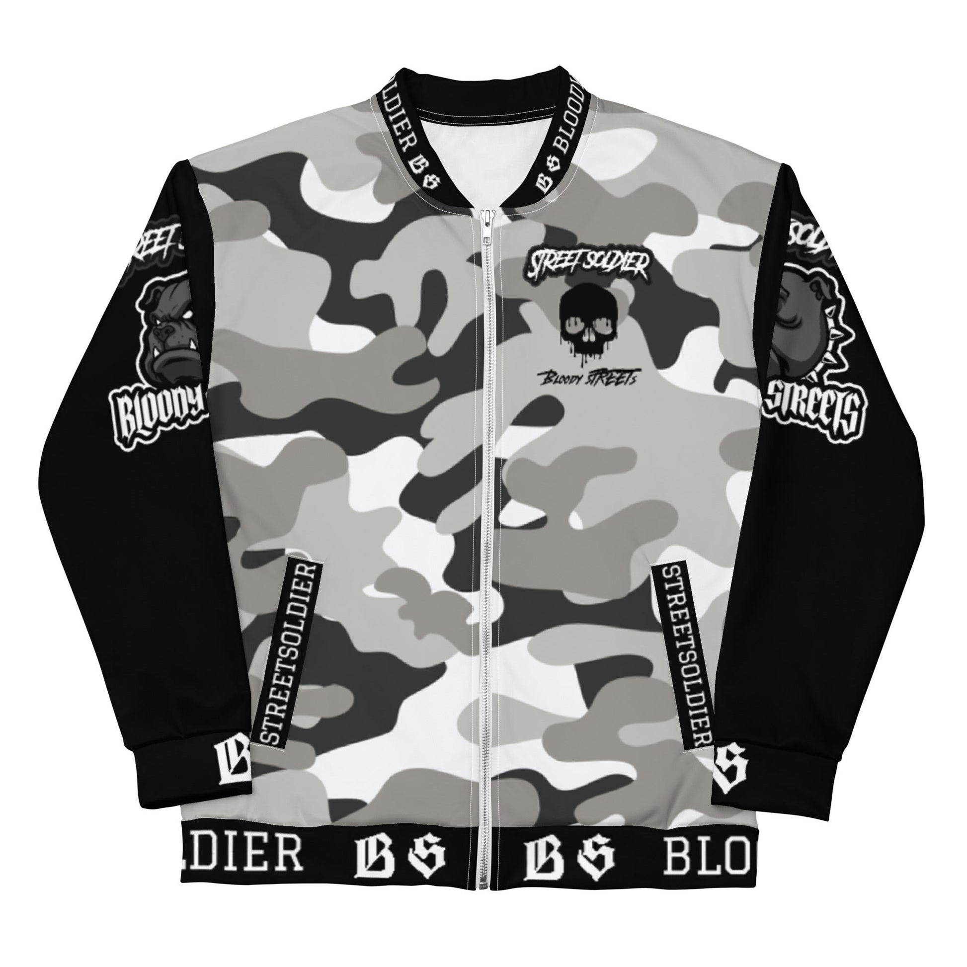 Streetwear Jacke: Camouflage Bulldog Jacket Street Soldier - Die ultimative Bomberjacke - BLOODY-STREETS.DE Streetwear Herren und Damen Hoodies, T-Shirts, Pullis