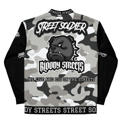 Streetwear Jacke: Camouflage Bulldog Jacket Street Soldier - Die ultimative Bomberjacke - BLOODY-STREETS.DE Streetwear Herren und Damen Hoodies, T-Shirts, Pullis