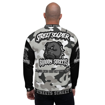 Streetwear Jacke: Camouflage Bulldog Jacket Street Soldier - Die ultimative Bomberjacke - BLOODY-STREETS.DE Streetwear Herren und Damen Hoodies, T-Shirts, Pullis