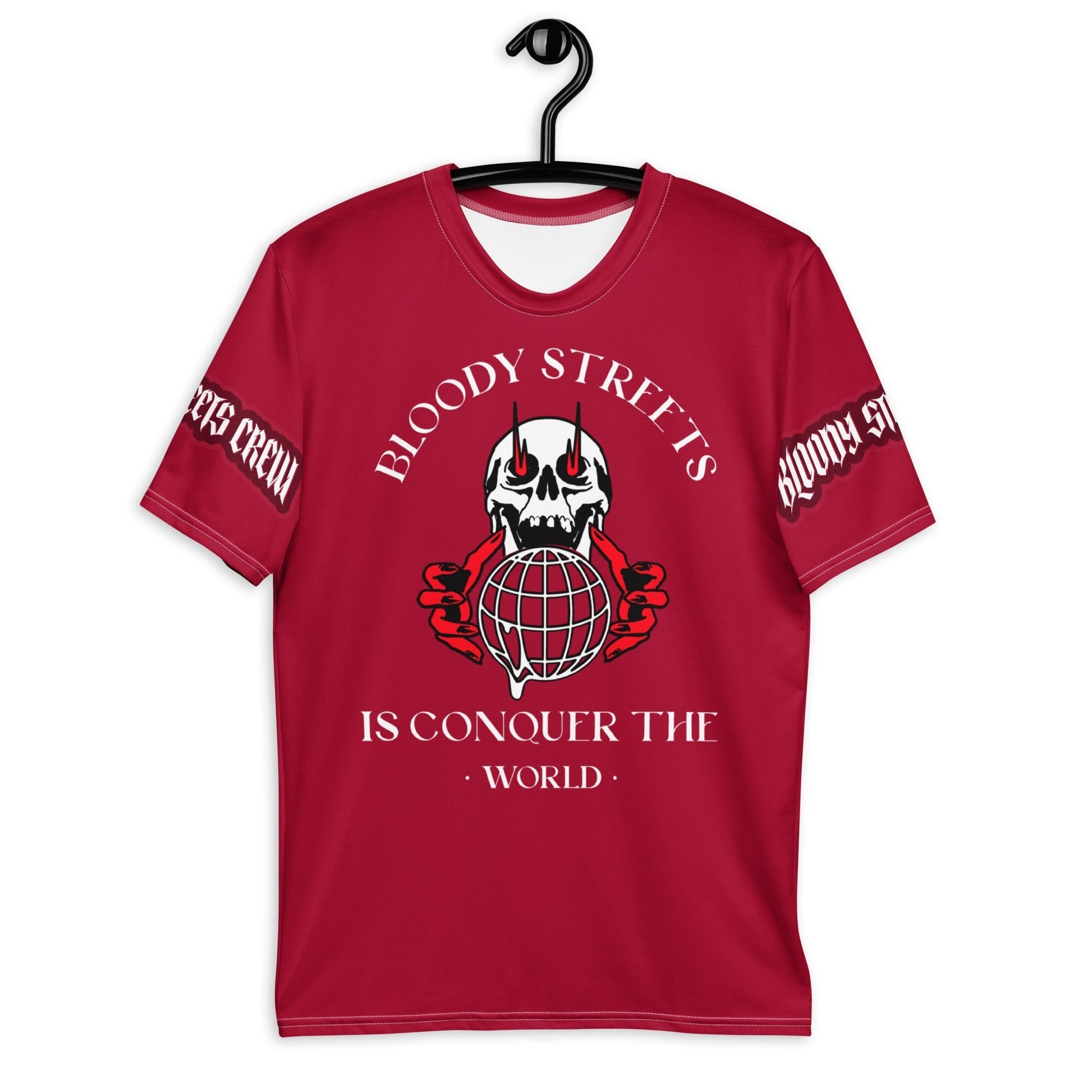 Conquer The World - Streetwear T-Shirt Herren RED V2 - BLOODY-STREETS.DE Streetwear Herren und Damen Hoodies, T-Shirts, Pullis