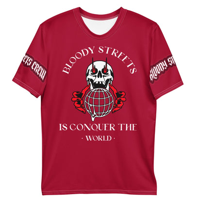 Conquer The World - Streetwear T-Shirt Herren RED V2 - BLOODY-STREETS.DE Streetwear Herren und Damen Hoodies, T-Shirts, Pullis