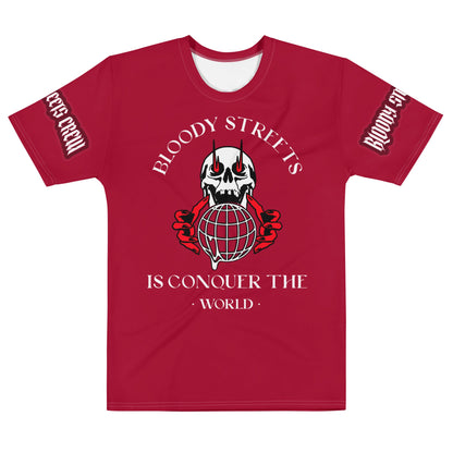 Conquer The World - Streetwear T-Shirt Herren RED V2 - BLOODY-STREETS.DE Streetwear Herren und Damen Hoodies, T-Shirts, Pullis